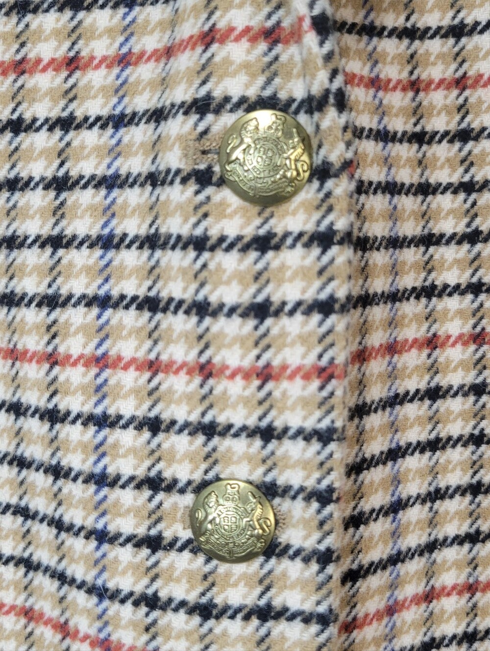 J.Crew Plaid Herringbone Tan Wool Blend Schoolboy Blazer Old-money Academia Fall - Picture 6 of 15